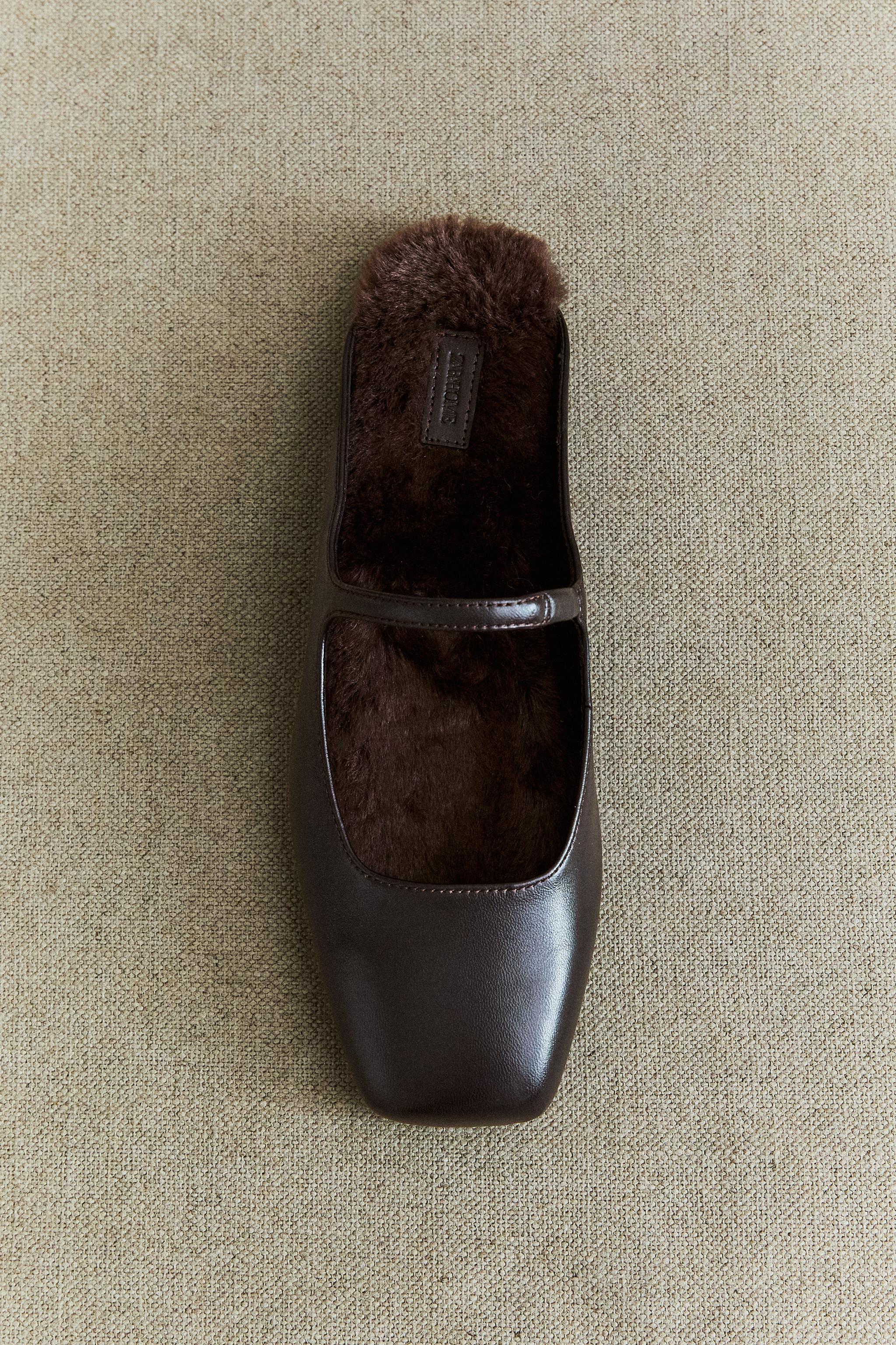 WARM LEATHER MULES